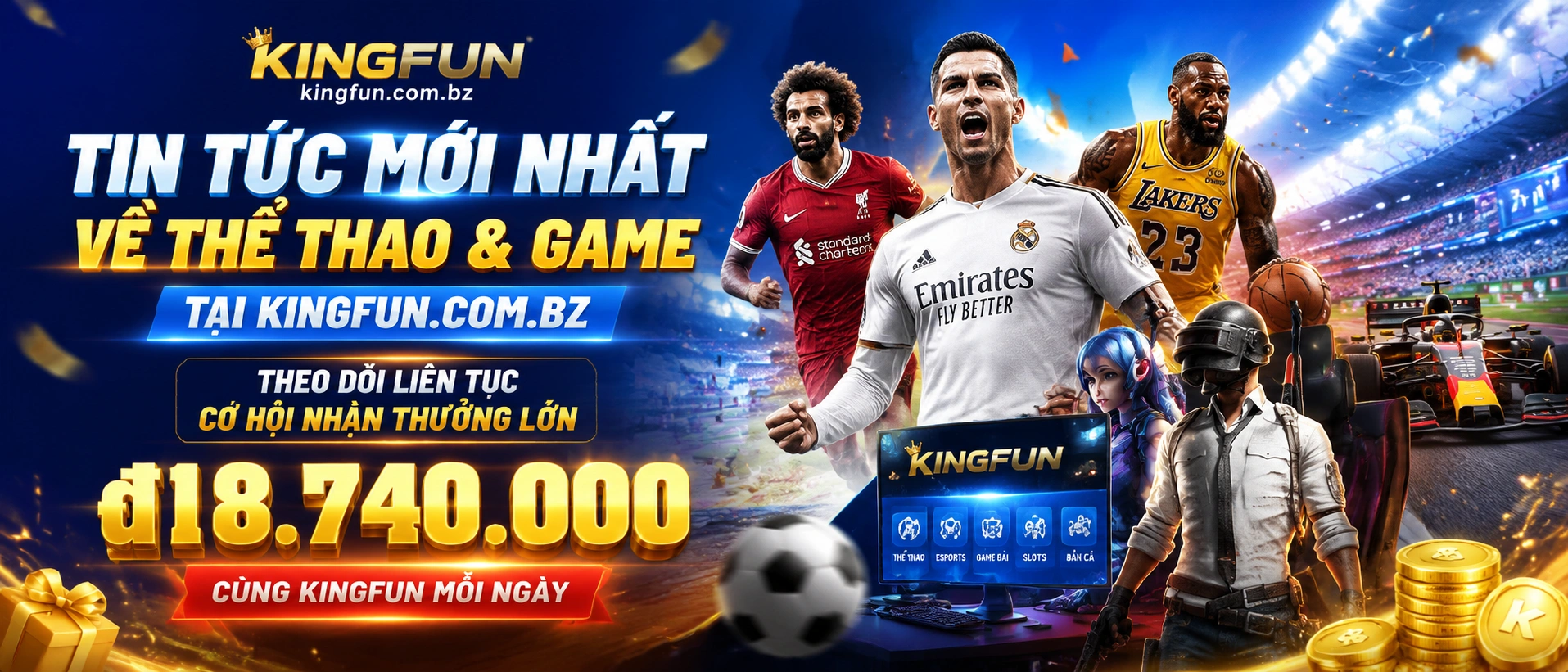 Màn hình tin cập nhật và thông báo hệ thống